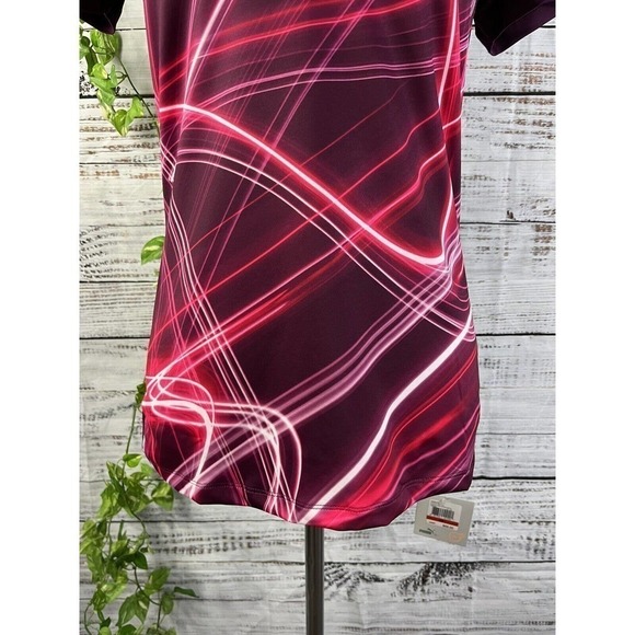 Puma Womens Golf Shirt Extra Small Burgundy Red Dry Cell Stretch Modest Athletic - Picture 5 of 9